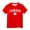 Red, variant on PMVFHDE Canada Day Short Sleeve Tee Label Printer with Polyester Red 1 Count