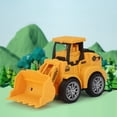 thumbnail image 4 of Push Back Engineering Car C, Inertia Powered Toy Vehicle, No Battery Construction Car, Yellow Friction Truck, Educational Plaything, Compact Pull Back Racer, 4 of 6