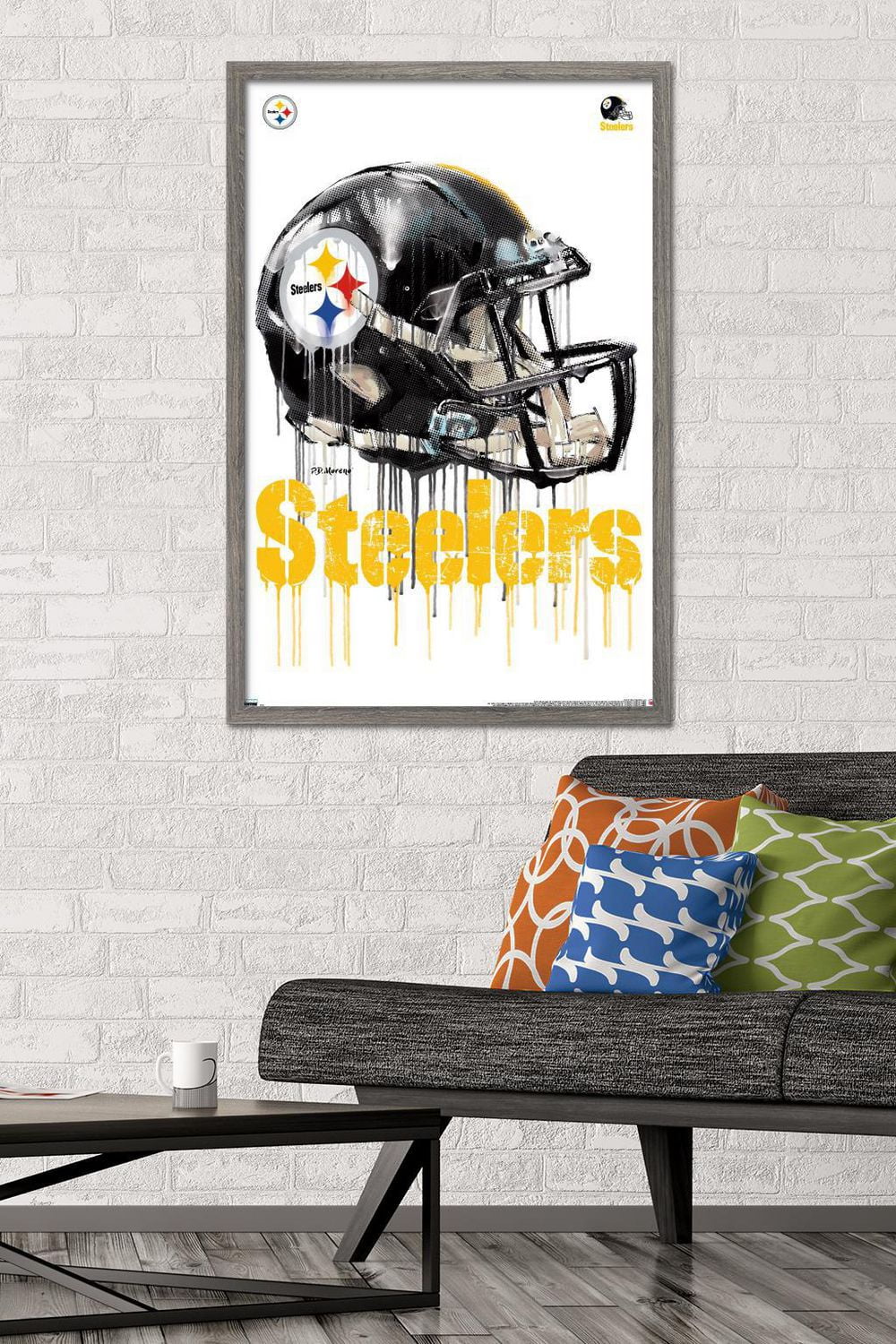 NFL Pittsburgh Steelers - Drip Helmet 20 Wall Poster