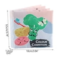 thumbnail image 3 of SIYTUAU Infant Cloth Book With Hand Puppet Animals Colors Sensory Educational Washable Crinkle Sound Book 4 Pages 8 Sides Color Theme Fabric Book A A, 3 of 4