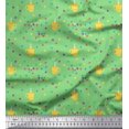 thumbnail image 1 of Soimoi Green Silk Fabric Boxes & Coffee Cups Print Fabric by the Yard 42 Inch Wide, 1 of 3