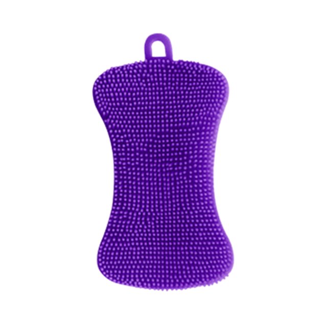 Dual-Sided Dishwashing Scrubber, Super Soft Cleaning Brush for Non-Stick Cookware, Durable Sponge for Kitchen or Bathroom
