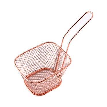 AMERTEER Square Frying Serving Deep Fry Basket French Fries Mesh Wire Net Strainer Kitchen Restaurant Cooking Tool