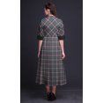 thumbnail image 3 of Bimba Robe Chemise à Carreaux à Boutons, Col Mandarin, Manches Retroussables, Imprimé - Petit, 3 of 5