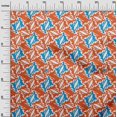 thumbnail image 3 of oneOone Polyester Spandex Orange Fabric Abstracts Craft Projects Decor Fabric Printed By The Yard 56 Inch Wide, 3 of 4