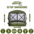 thumbnail image 3 of CLAM Quick-Set Venture 9 x 9 Foot Portable Outdoor Camping Canopy Shelter, Green, 3 of 11