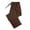 Coffee, variant on Swstbby Womens Casual Pants, Women's Elastic Linen Casual Cropped Pants Solid Color Trousers Black XL