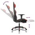 thumbnail image 5 of vidaXL Gaming Chair with Footrest Black and Red Faux Leather, 5 of 5