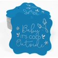 thumbnail image 2 of Inkdotpot Pack Of 100 Real Silver Foil Bracket Shape Paper Tags Baby It's Cold Outside Baby Shower Favor Hang Tags, 2 of 6