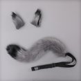 thumbnail image 4 of Ensemble de Cosplay Queue pour Chat Flexible Montre Pas de Loup avec et Artisanat et Fin Authentique Grand Application pour Spectacles de Performance et Gris, 4 of 6