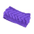 thumbnail image 3 of Bandeau d'Hiver pour Femmes Élastique Tête Chaude Épais Bandeau d'Hiver Est Cache-Oreilles pour Dames Style Simple Accessoires pour Cheveux pour Femmes Violet, 3 of 6