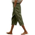 thumbnail image 1 of Plebaso Womens Capris Pants 2025 Summer Drawstring Casual Pants Lightweight Cropped Pants with Pockets, 1 of 5