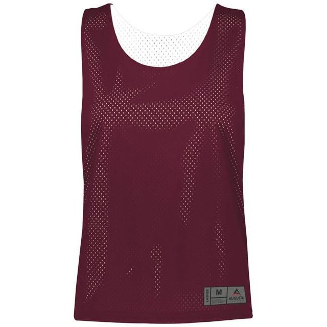 ASI 9719.380.3XL Haut Pinnie Réversible en Maille pour Femmes, Bordeaux et Blanc - 3TG