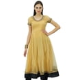 thumbnail image 1 of Bimba Robe Anarkali en Filet Évasé Kurta Kurti Unie Tunique Indienne Vêtements Personnalisés, 1 of 6