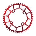 thumbnail image 1 of Bike Chain Aluminum Alloy 40T~52T Single Narrow Wide 104BCD High Strength Chainwheel Chain Wheel Chain Component - Red 48T, 1 of 8
