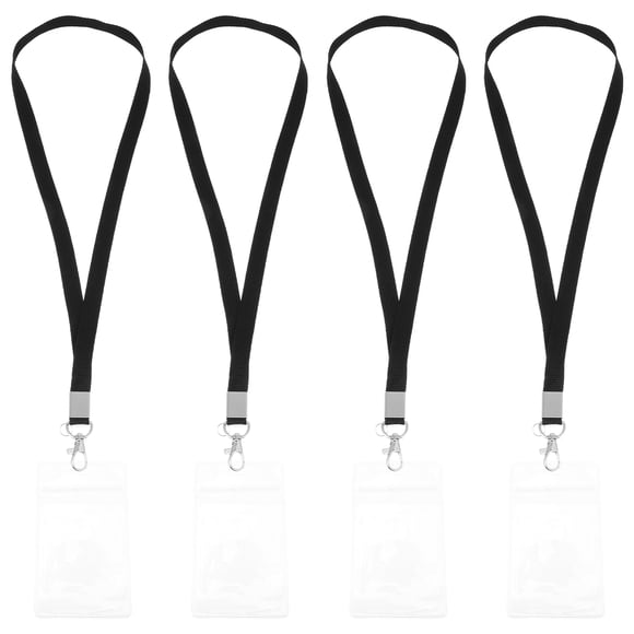 Miangastore 4 Ensembles de Porte-Badges Multifonction avec Lanière Porte-Cartes d'Identité Ensemble de Lanière