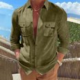 thumbnail image 2 of RKSTN Cardigan pour Homme Décontracté Mode Col Rabattu Chandail Uni Manches Longues Hauts en Coton Décontractés Stylés pour l'Automne, 2 of 9