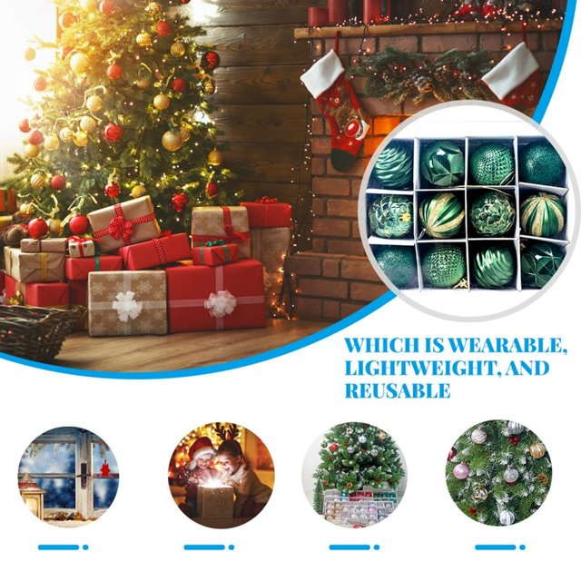 40mm Christmas Tree Ball Bauble Hanging Home Party Ornament Decor