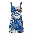 thumbnail image 5 of Pisexur Combinaison Décontractée Plus de Taille pour Femmes Summer Floral Sans Manches Ample Réglable Bretelles Spaghetti Shorts Extensibles d'Une Seule Pièce avec Poches S-3XL, 5 of 5