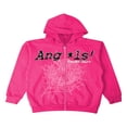 thumbnail image 1 of Spider Web Print Women‘s Zip Hoodies with Long Sleeves and Oversized Fit, 1 of 4