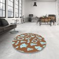 thumbnail image 4 of Ahgly Company Tapis Rectangulaire Lavable en Machine Intérieur Transitionnel Acajou Brun, 5 Pieds x 7 Pieds, 4 of 7
