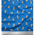 thumbnail image 1 of Soimoi polyester Crepe Fabric Paw,Bone & Puppy Dog Printed Fabric 1 Yard 42 Inch Wide, 1 of 3