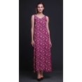 thumbnail image 4 of Bimba Robe Longue Maxi Imprimée en Rayonne à Bretelles Spaghetti Ajustables pour Femmes Boho-Moyen, 4 of 4