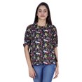 thumbnail image 1 of Moomaya Womens Printed Top Roll-Up&nbsp;Sleeve Collar Neck Button-Down Shirt, 1 of 7
