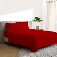 thumbnail image 1 of 600 TC Egyptian Cotton RV King Bed Sheet Set Include's - 15" inch Deep Fitted Sheet | 1 Flat Sheet | 2 Pillowcases | Blood Red Solid, 1 of 7