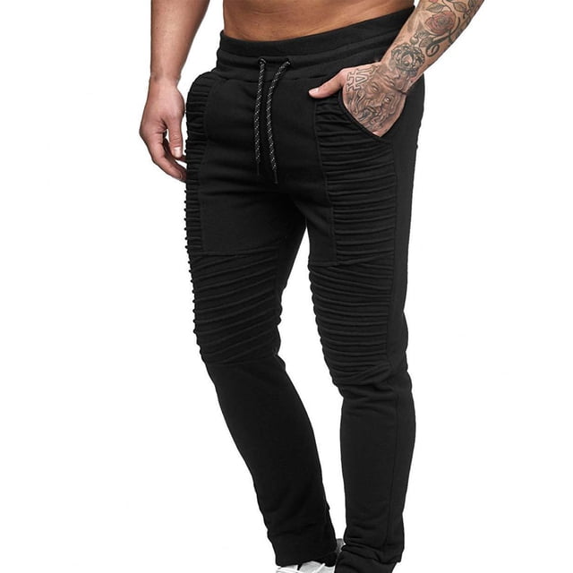 Mens Spring And Autumn Hip-hop Design Sports Fitness Loose Trousers