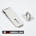 thumbnail image 4 of JQK Door Hasp Latch Lock 5 Inch Stainless Steel Safety Packlock Clasp Brushed Finish 2 Pack DL130-BN-P2, 4 of 5