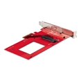 thumbnail image 3 of StarTech.com U.3 to PCIe Adapter Card, PCIe 4.0 x4 Adapter For 2.5" U.3 NVMe SSDs, SFF-TA-1001 PCI Express Add-in Card for Desktops/Servers, TAA Compliant - OS Independent (PEX4SFF8639U3) - Interface adapter - 2.5" - U.3 NVMe - PCIe 4.0 x4 - red - TAA Compliant, 3 of 7