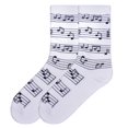 thumbnail image 1 of K. Bell Womens Cotton Blend Novelty Crew Socks, 9-11, White, 1 of 1