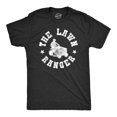 thumbnail image 1 of Mens The Lawn Ranger T Shirt Funny Dad Yard Cutting Grass Tee (Heather Black) - M, 1 of 3