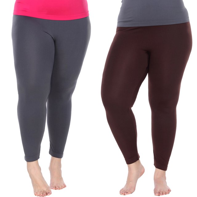 White Mark Leggings Extensibles Doux pour Femmes, Lot de 2