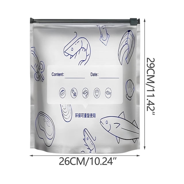 Reusable Freezer Bags, 10 Pack , Seal & Leak-Proof for Marinating Meat, Vegetables, and Home Organization