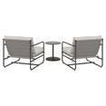 thumbnail image 4 of HOMETRENDS Augusta Steel 3-Piece Outdoor Chat Set with Cushions, Grey, 4 of 12