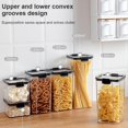thumbnail image 3 of Cereal Storage Container Airtight Food Fresh Box Square Fresh Box Clear Sealed Jar Food Sacks Dispenser, 1300ml, 3 of 5