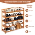 thumbnail image 3 of Costway 5-Tier Wood Shoe Rack Freestanding Large Shoe Storage Organizer Heavy-duty, 3 of 10