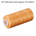 thumbnail image 2 of Unique Bargains Fil Ciré en Polyester Orange, 55 Yards 150D/1mm, 2 of 6