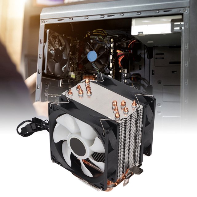 CPU Cooler For LGA 775 1155 1156 1366 2011, Direct Contact Technology Precise Airflow Cooling Fans Low Noise Excellent Heat Dissipation Six Tubes RGB 3pin FanSingle Fan