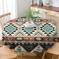 thumbnail image 3 of Aztec Tablecloth Ethnic Tribal Geometric Design Vintage Style Table Cloth Boho Chic Washble Table Cover for Dinning Kitchen Farmhouse Party Decoration 60", 3 of 6