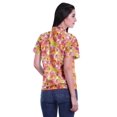 thumbnail image 4 of Moomaya Chemise à Manches Mi-Longues Imprimée pour Femmes, Col Boutonné, Haut Décontracté, 4 of 5