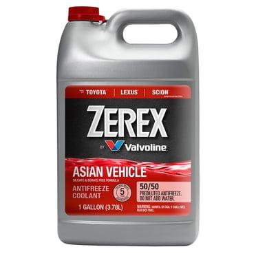 Zerex Asian Vehicle Liquide de Refroidissement Antigel Rouge 50/50 Prêt à l'Emploi 1 GA