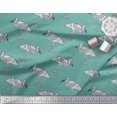 thumbnail image 3 of Soimoi Rayon Fabric Heron Block Print Sewing Fabric Yard 42 Inch Wide, 3 of 3