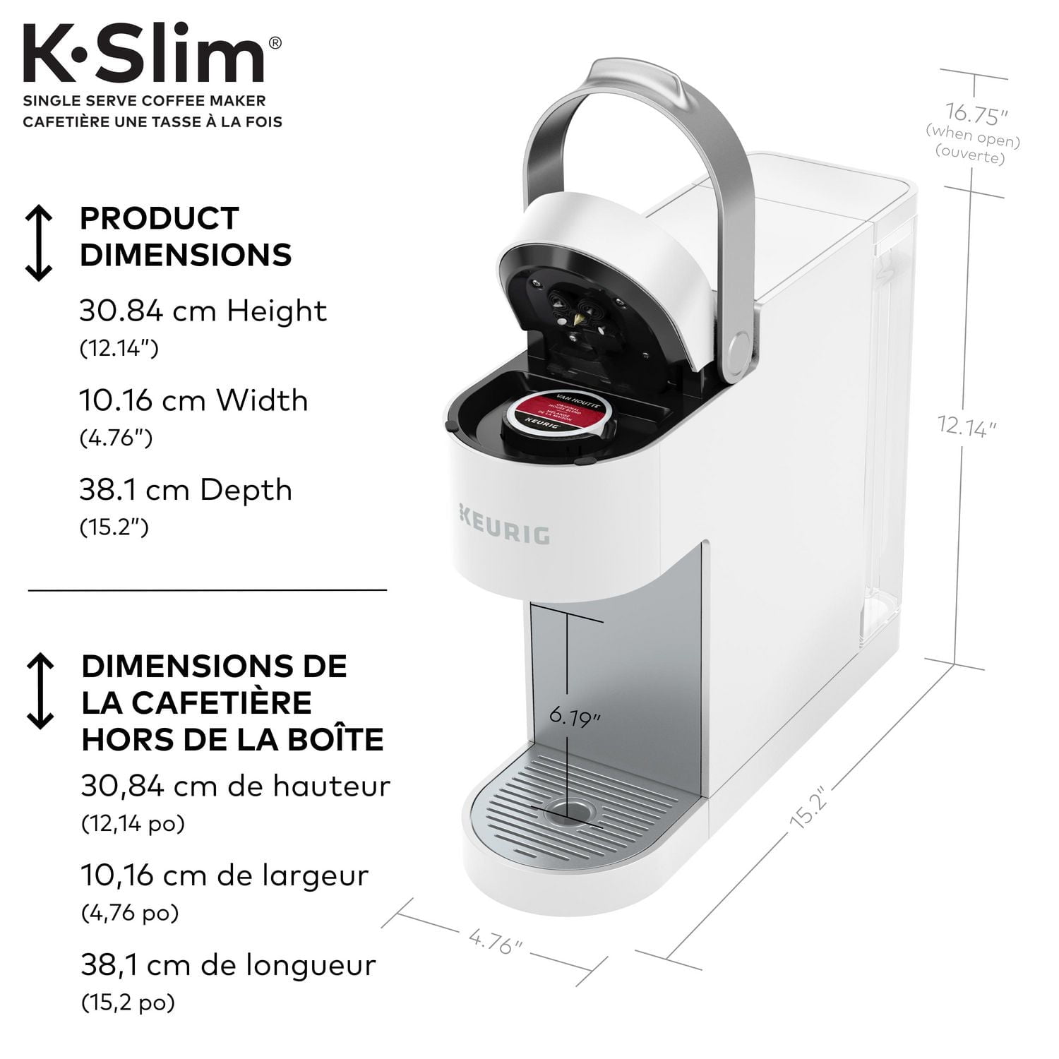 Cafetière une tasse à la fois Keurig K-Slim