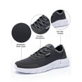 thumbnail image 4 of Woobling Man Shoes Closed Toe Sneakers Low Top Trainers Soft Males Non Slip Solid Color Dark Grey 9, 4 of 8