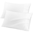 thumbnail image 1 of PiccoCasa Pure Cotton Pillowcases 2 Pcs Soft with Envelope White Standard, 1 of 7
