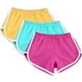 thumbnail image 2 of Timegard 3pc Womens Yoga Short Elastic Waisted Summer Athletic Running Active Sports Shorts Sweatshorts, 2 of 7