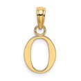 thumbnail image 4 of Diamond2Deal 14K Yellow Gold Block Letter O Initial Pendant for Women, 4 of 6